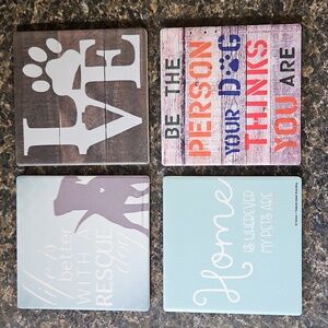 Set Of 4 Thirsty Stone Pet Themed Coasters BNWT